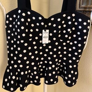 NWT Express Pokadot Sweater Tanktop